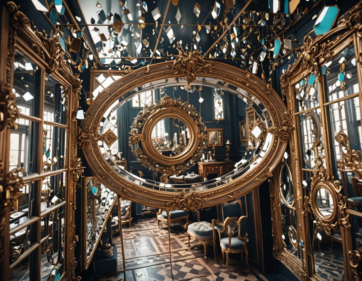 Surreal Reflections in a Room of Mirrors