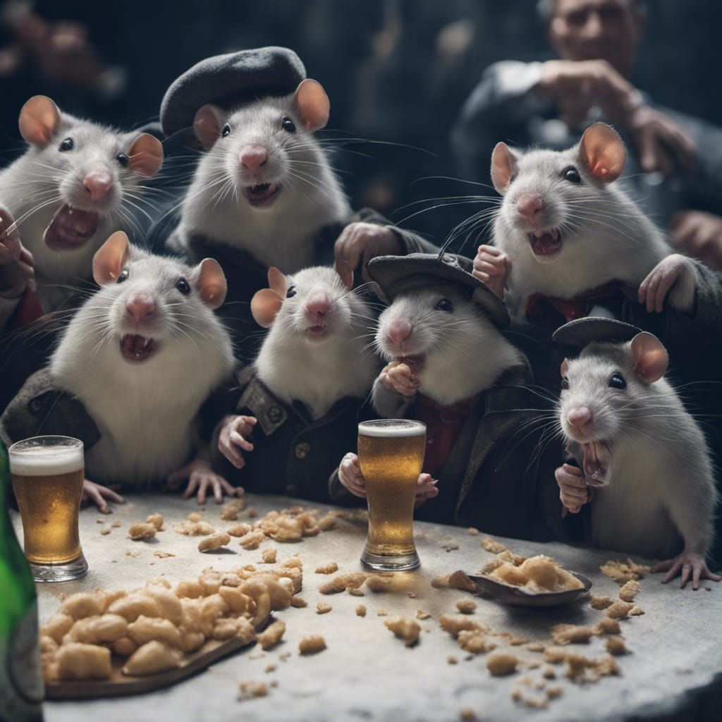All the happy rats singing and drinking beer at Oktoberfest II