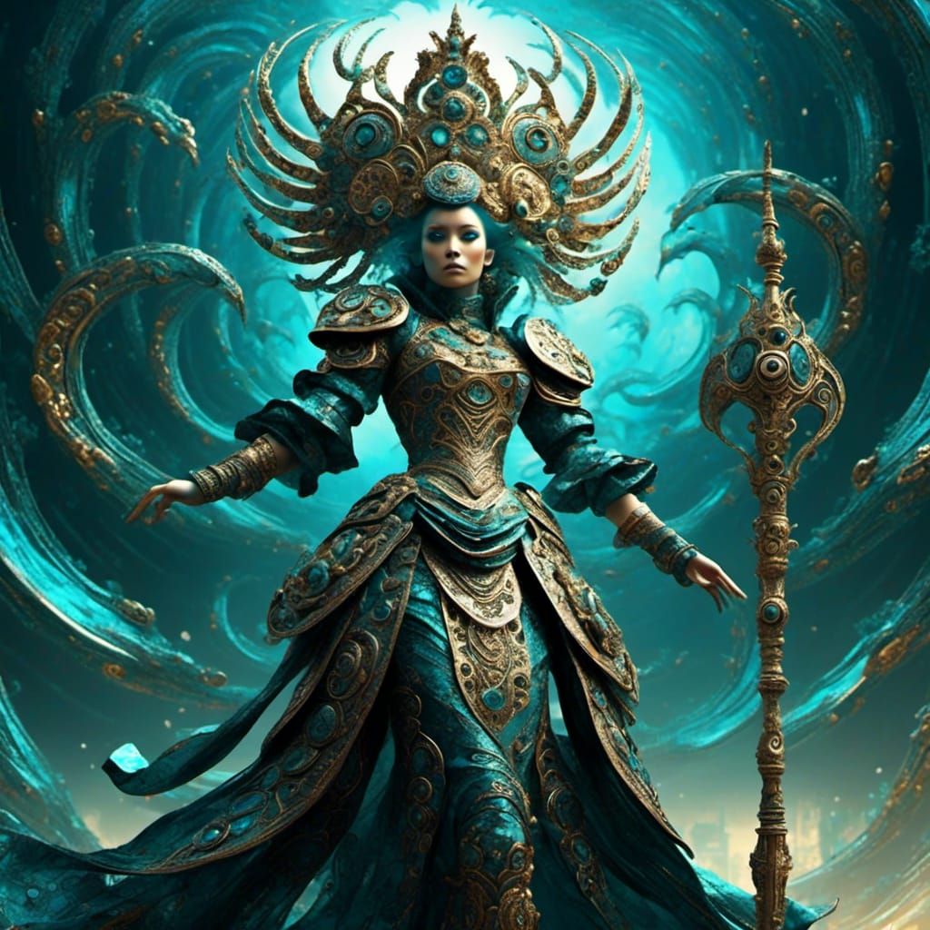 Animal Warrior in a Deep Background