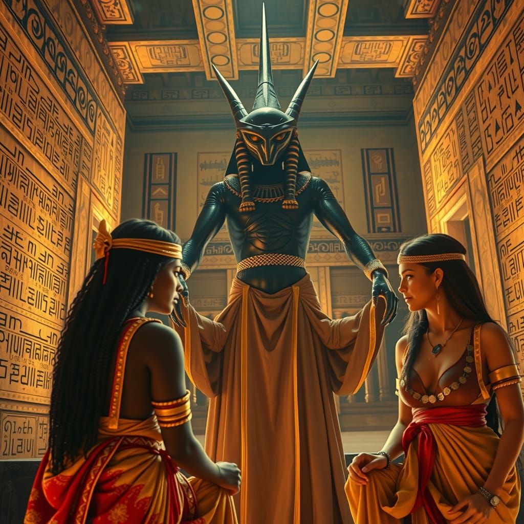 Anunnaki Teaches Astronomy to Babylonian Priestesses