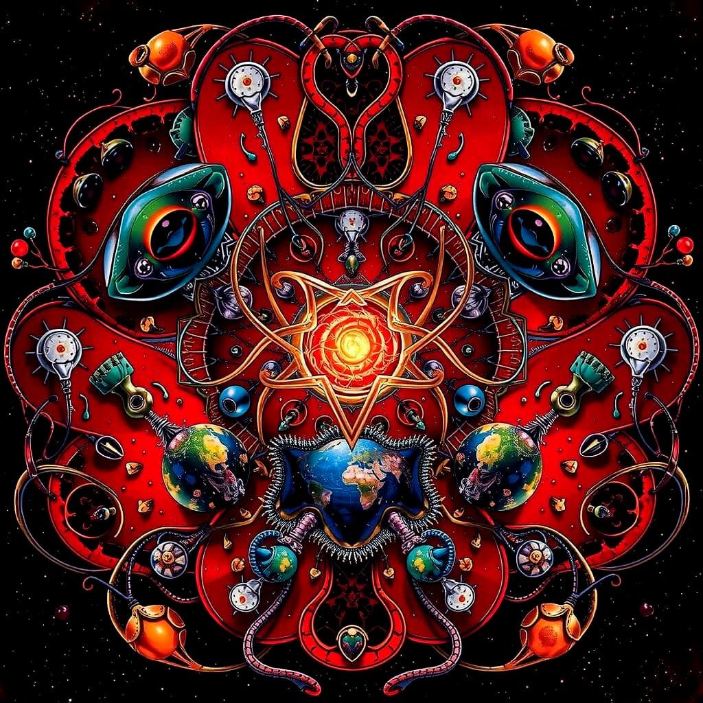 Microscopic Universe: A Hyperrealistic Alien World Painting