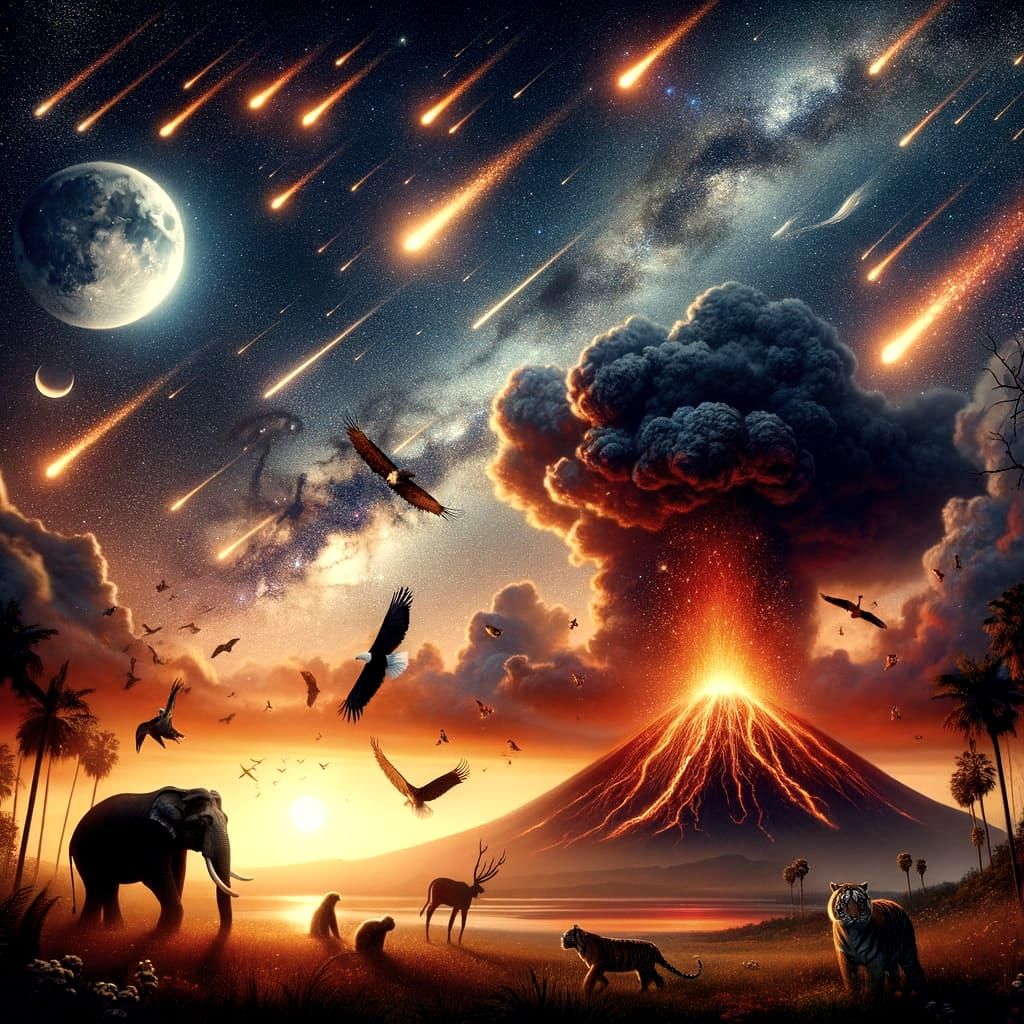 Spectacular Natural Phenomenon with Wildlife