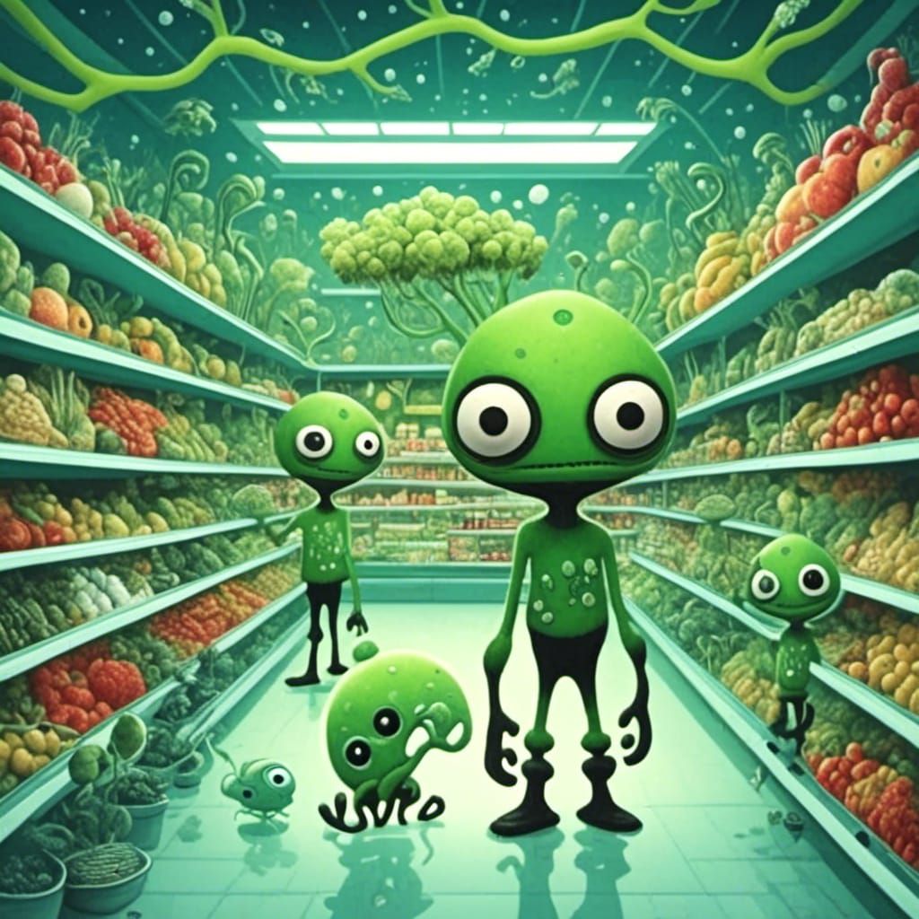 Aliens Shopping in an Alien Emporium