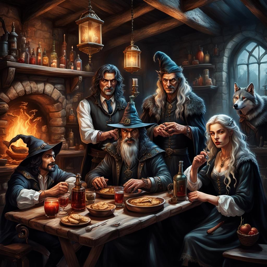 Mafia Wolf Shifters Meet Witches in Tavern