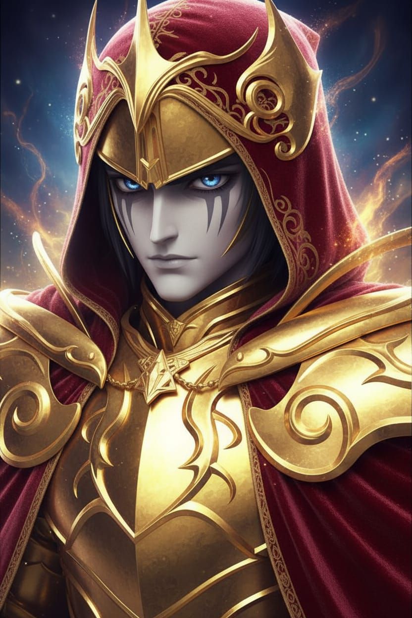 Alucard in Golden Armor, 3D Animation Style