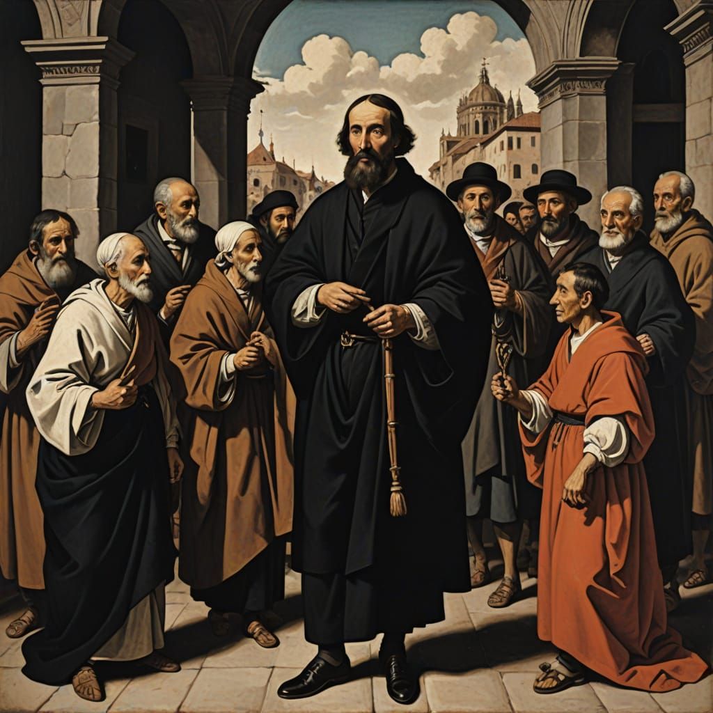 Dynamic Scene in the Style of Ribera