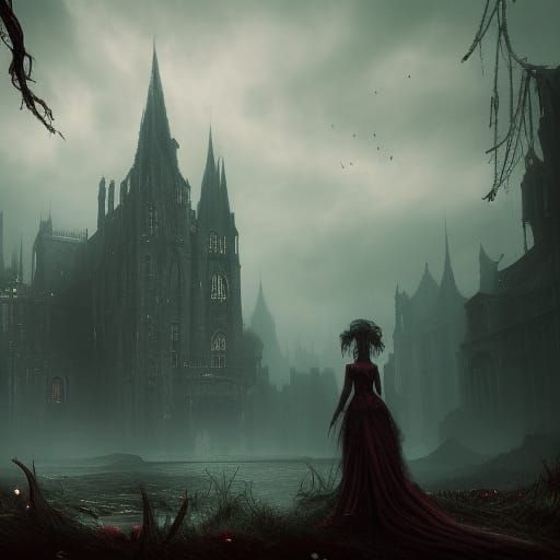 Gothic Romance Man: Dark, Detailed 3D Art