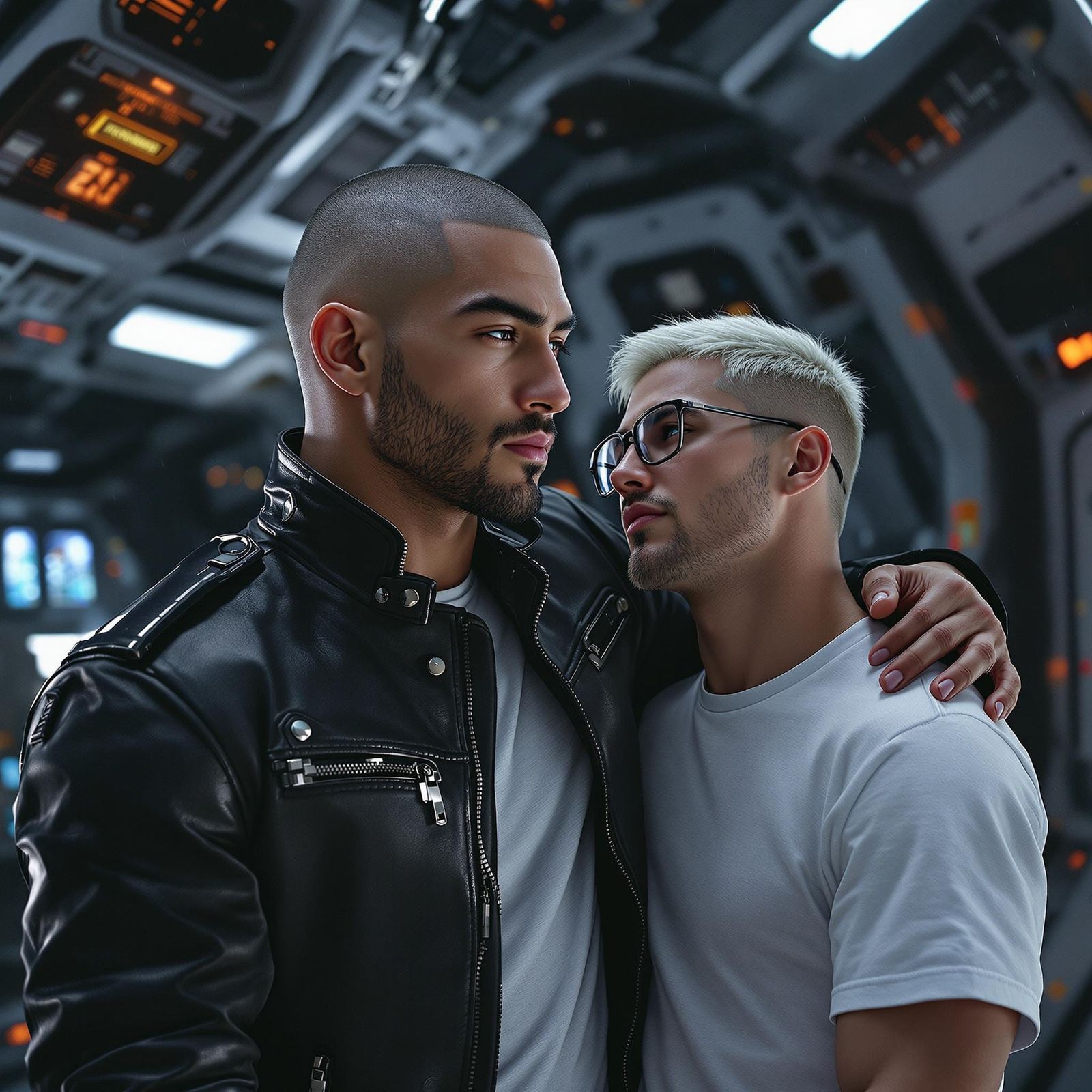 Cinematic Space Station Scene with 3D Anime Art and Cosmic I...