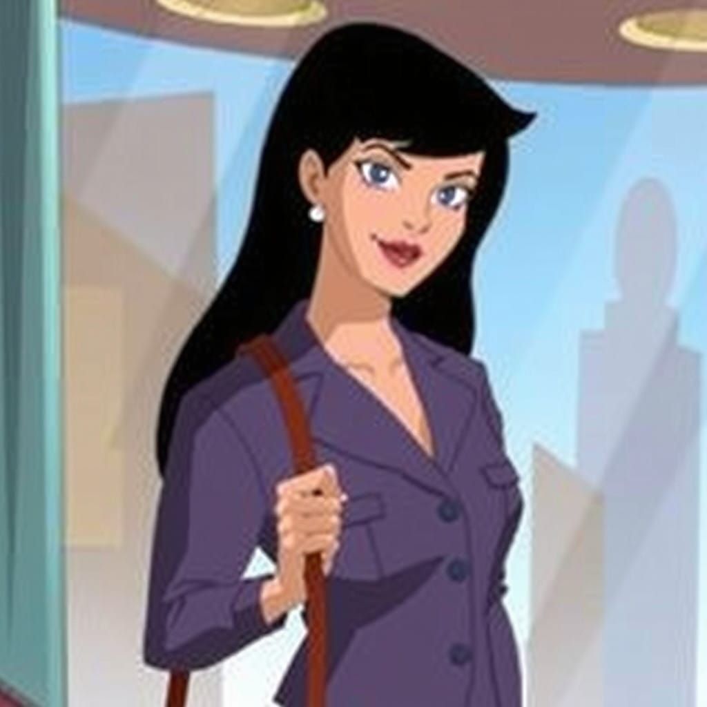 Determined Lois Lane in Bold Purple Blazer and White Skirt