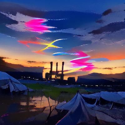 Abstract Explosion of Light and Color