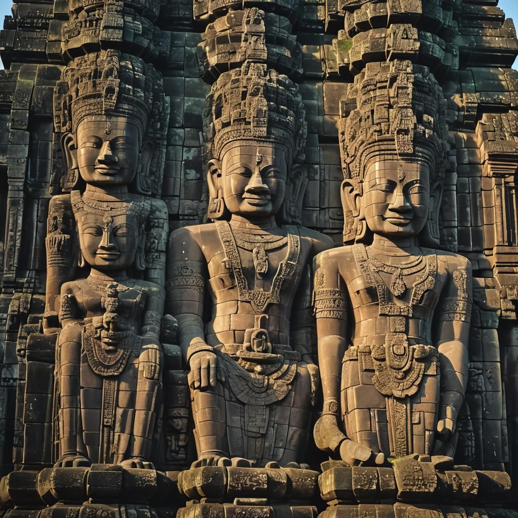 Bayon Deities Watch Over Iridescent Metropolis