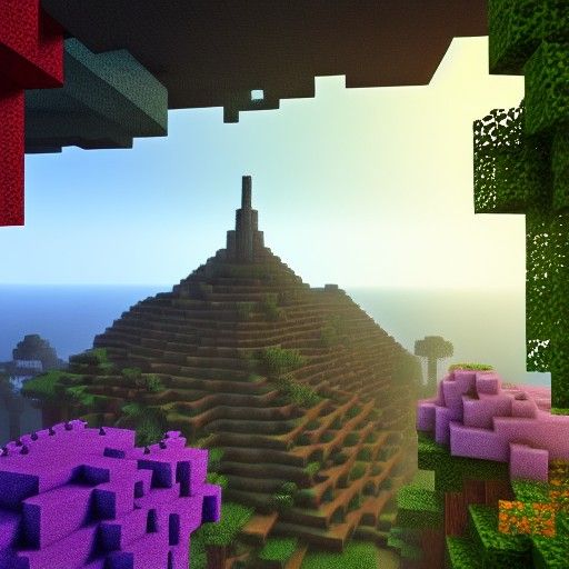 Detailed Minecraft Landscape in Fantasy Concept Art