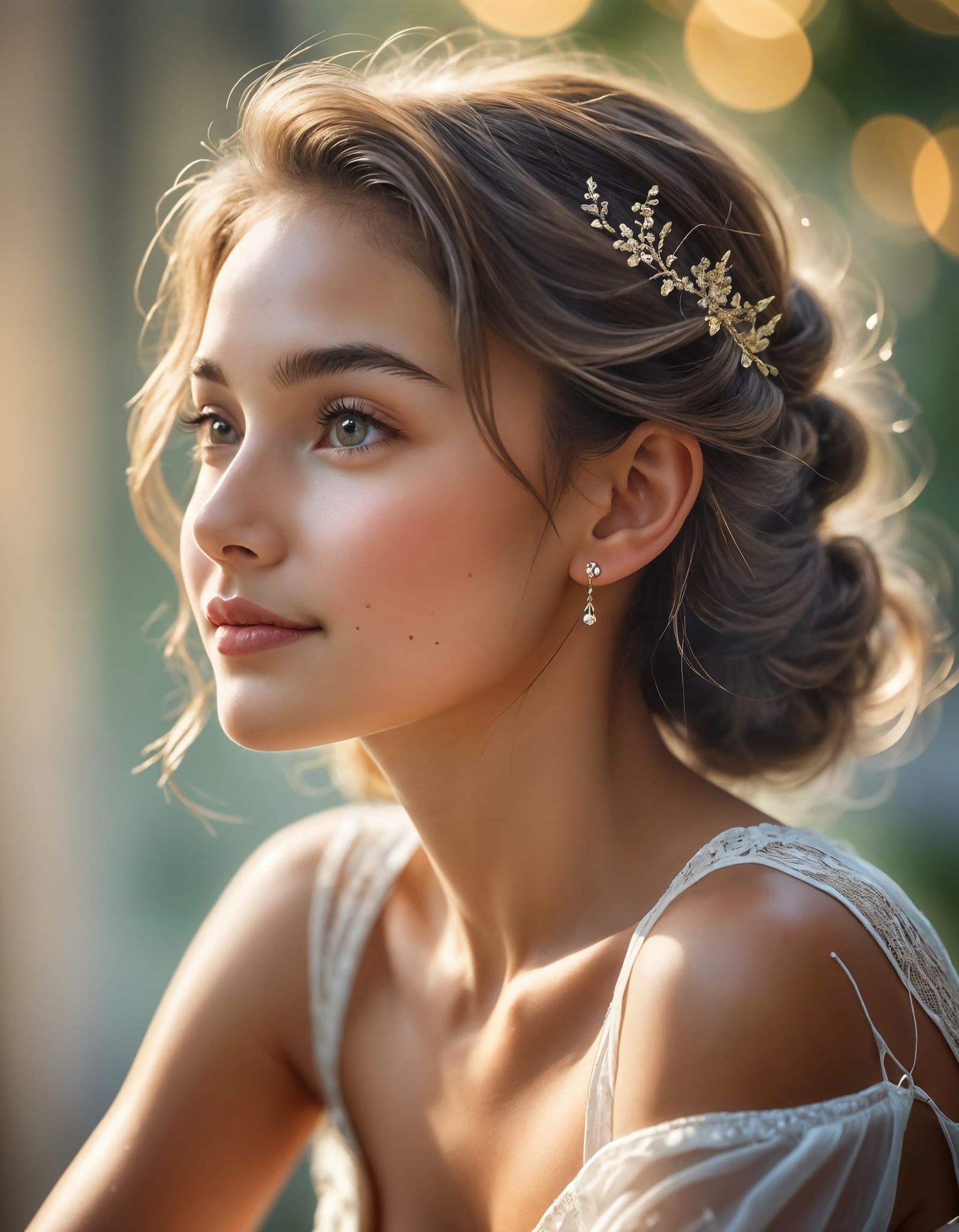Enigmatic Woman Portrait in Soft Morning Light