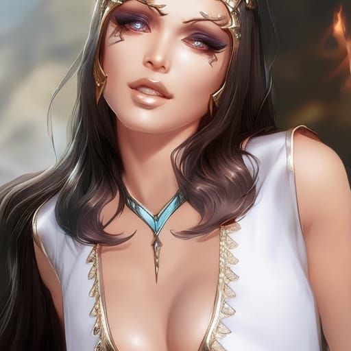 Stunning Old Female Wizard Portrait in 8k