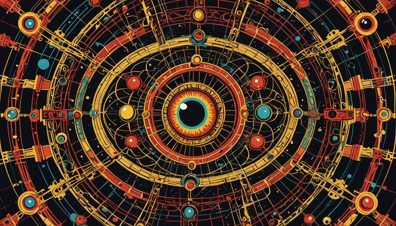 Infested Eyeballs Fly Through Cosmic Portals: Pop Art