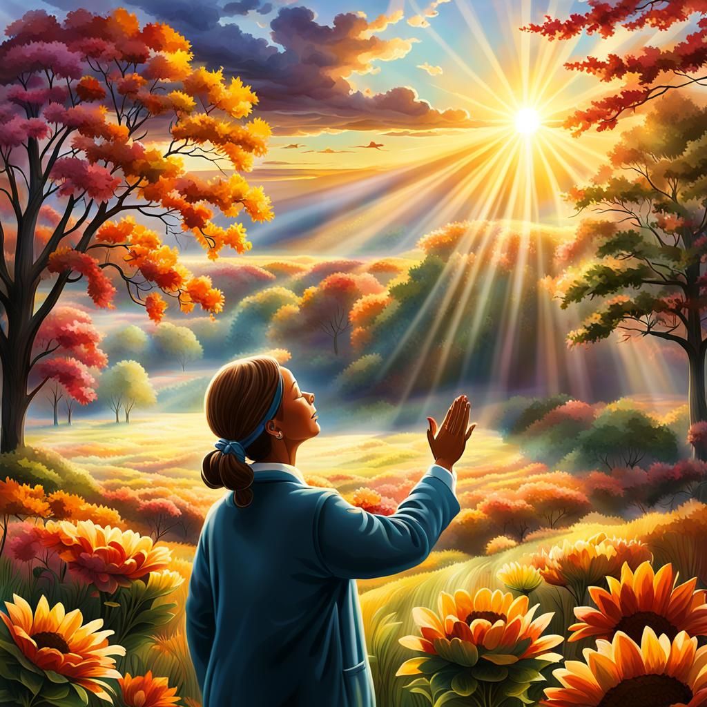 Morning Thanksgiving Prayer in 3D Anime Style