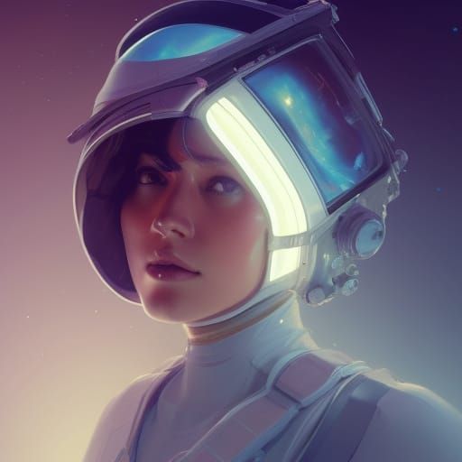 Hyperdetailed Astronaut Portrait in Space