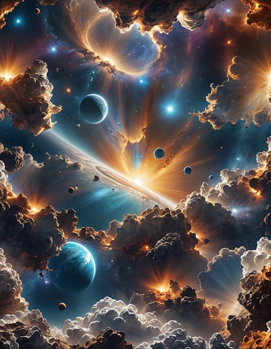 Cosmic Planet in a Stunning 3D Universe