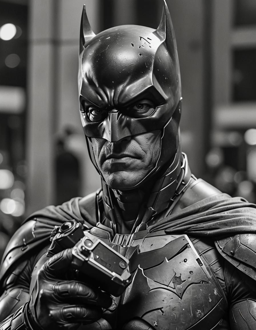 DC's Batman in BW