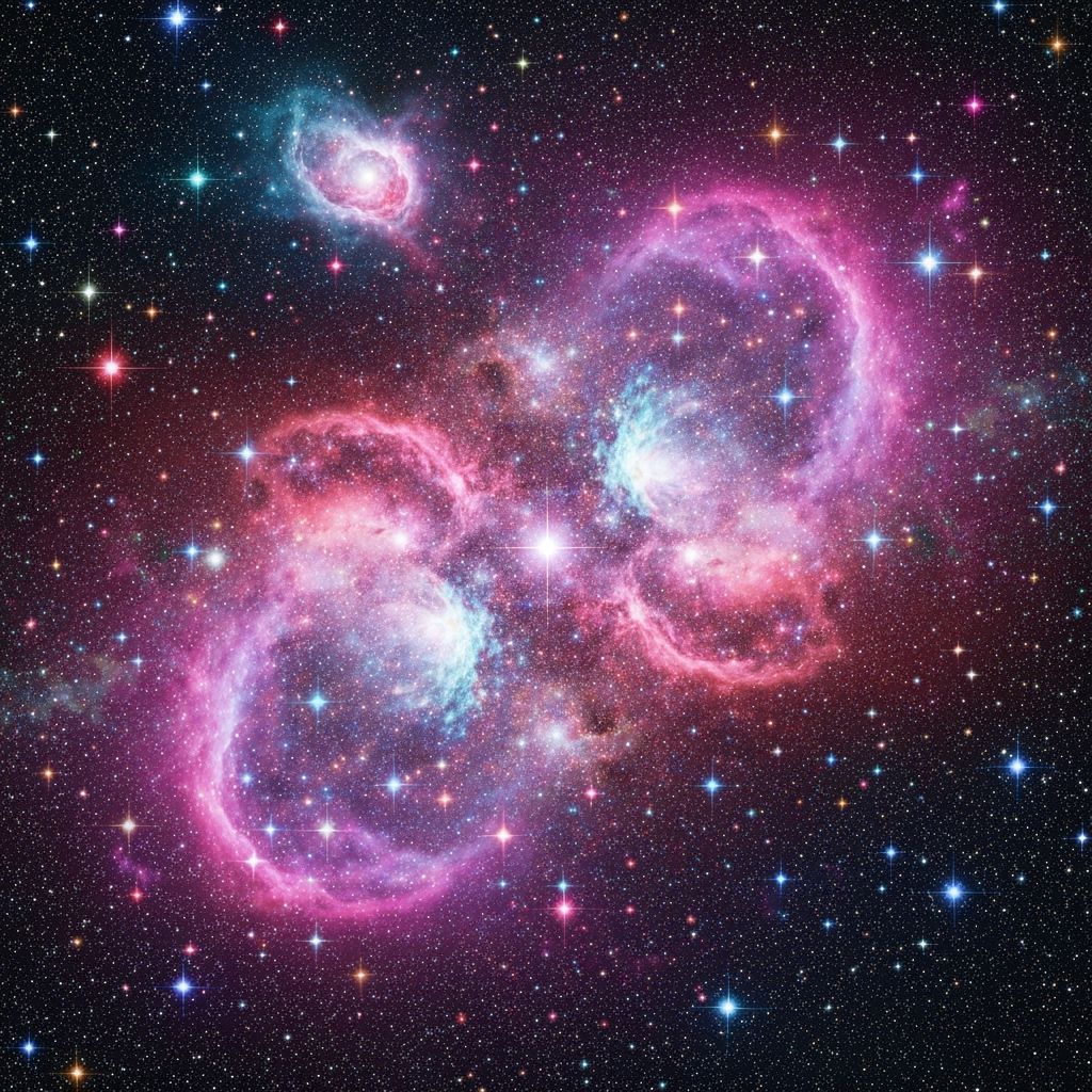 High-Resolution Kaleidoscope of Nebulae and Stars