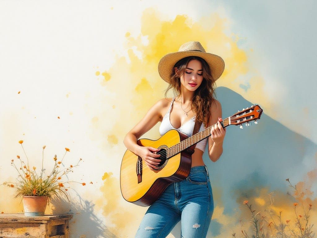 Eine junge Spanierin rockt die Gitarre! 🎸🇪🇸 #Musik #Talent