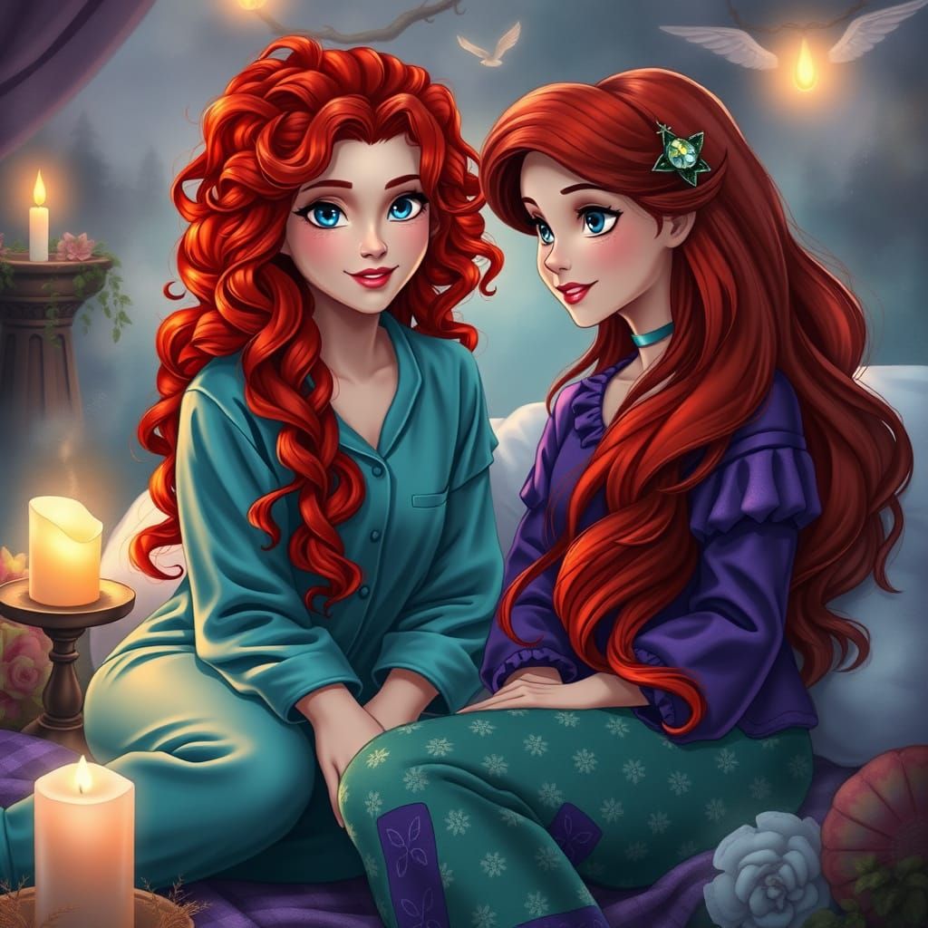 Merida and Ariel's Ethereal Fantasy Sleepover