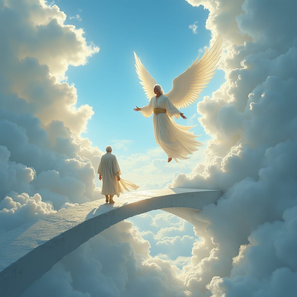 Majestic Silver Bridge in Ethereal Skies