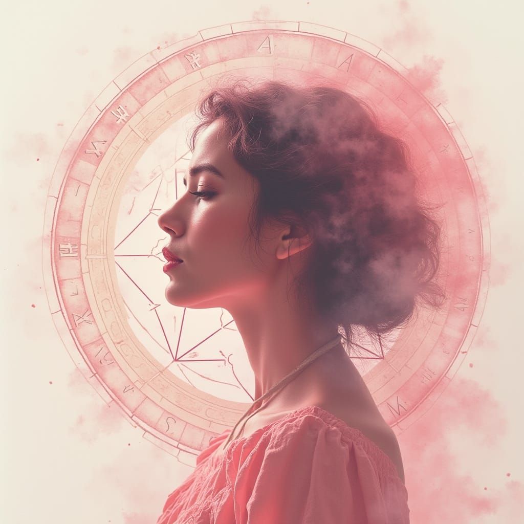Dreamy Sacred Geometry in Soft Pink Hues