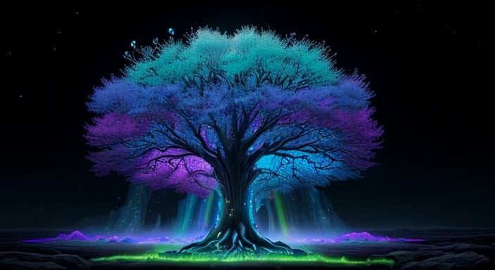 Whimsical Tree of Life Radiates Celestial Magic
