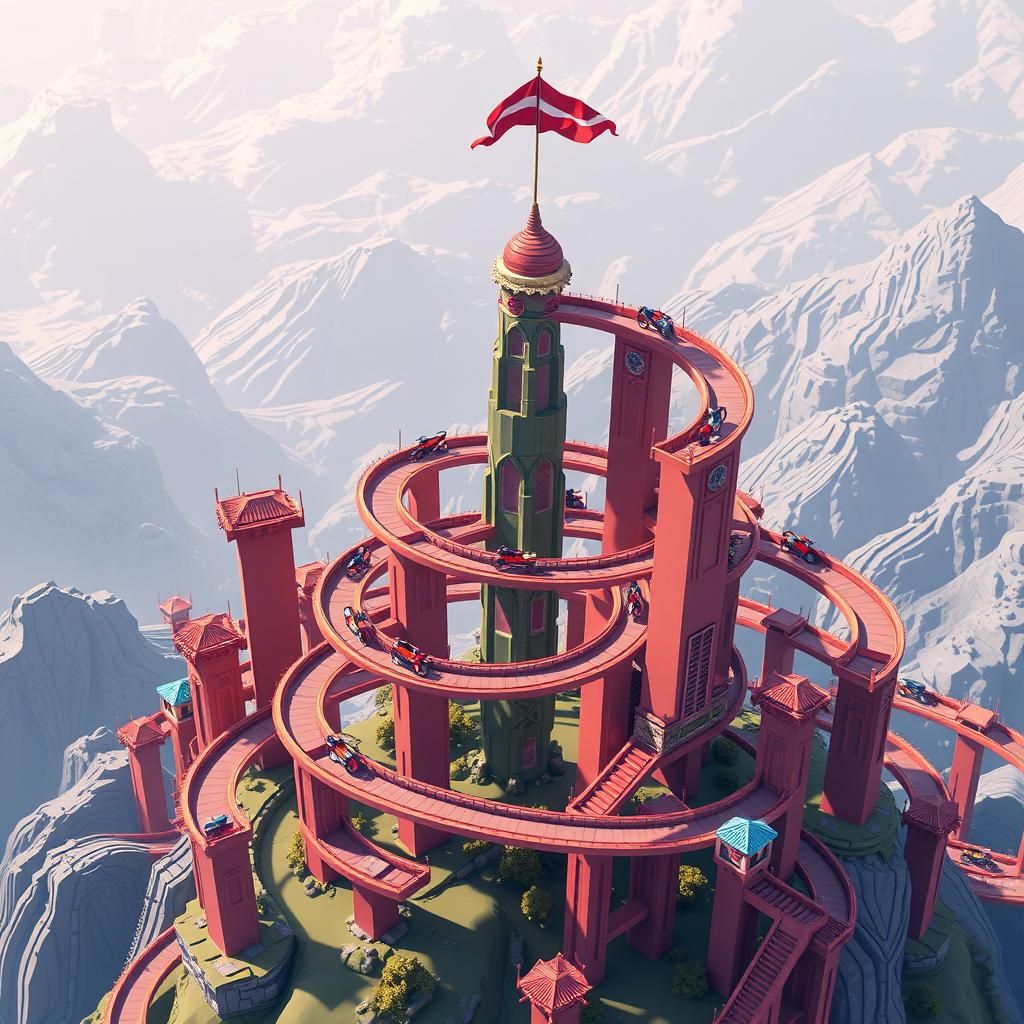 Utopian Societies: Low Poly Bicycle Ramp Art