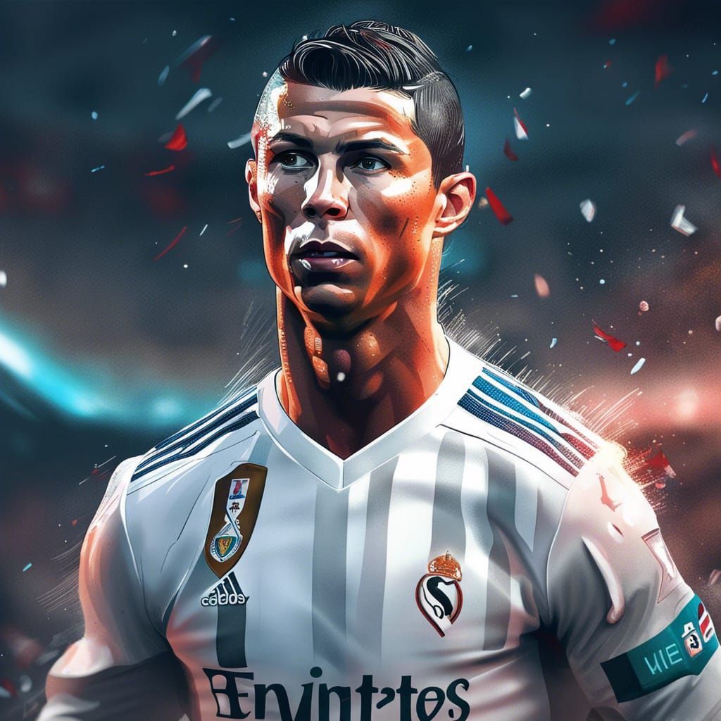 Cristiano Ronaldo Fan Art: Hyperdetailed Portrait