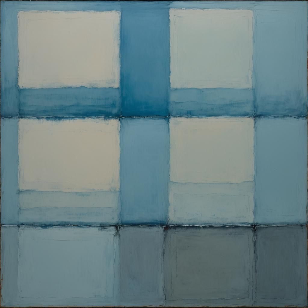 Abstract Blue Gradient in Rothko Style