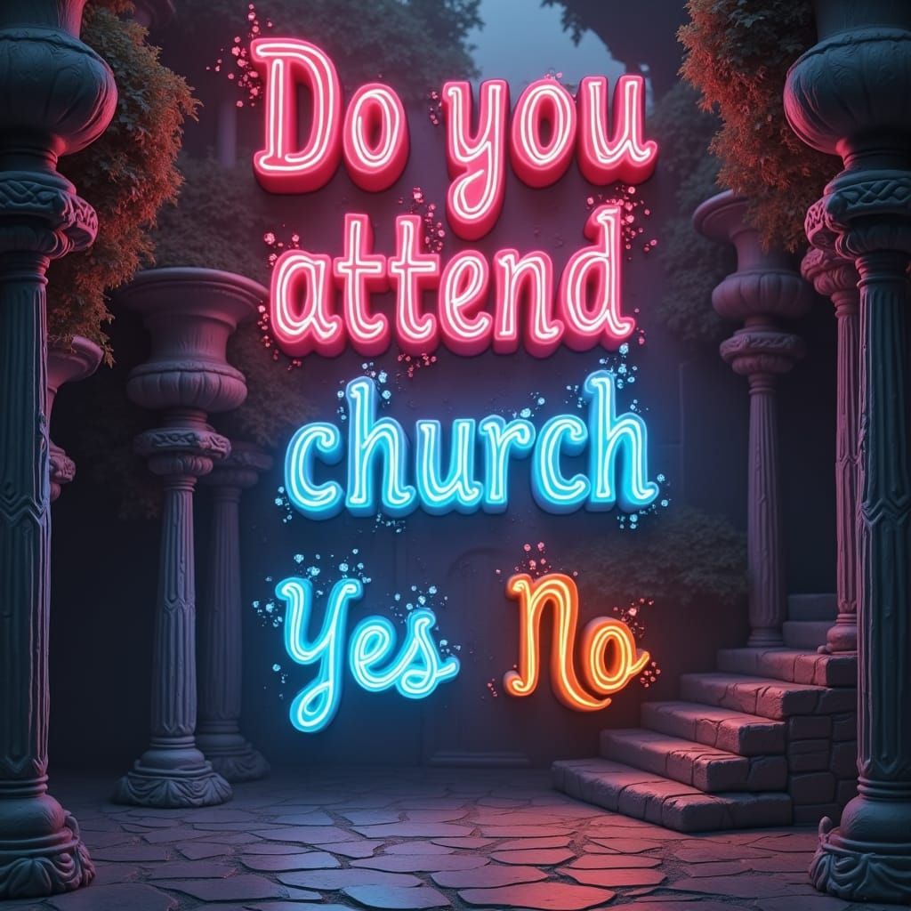 Mystical Church Attendance Wallpaper in Dreamlike Style