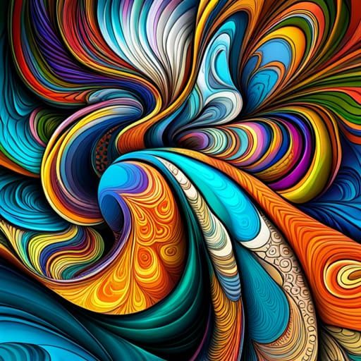 Graffiti Art with Abstract Vector Fractals