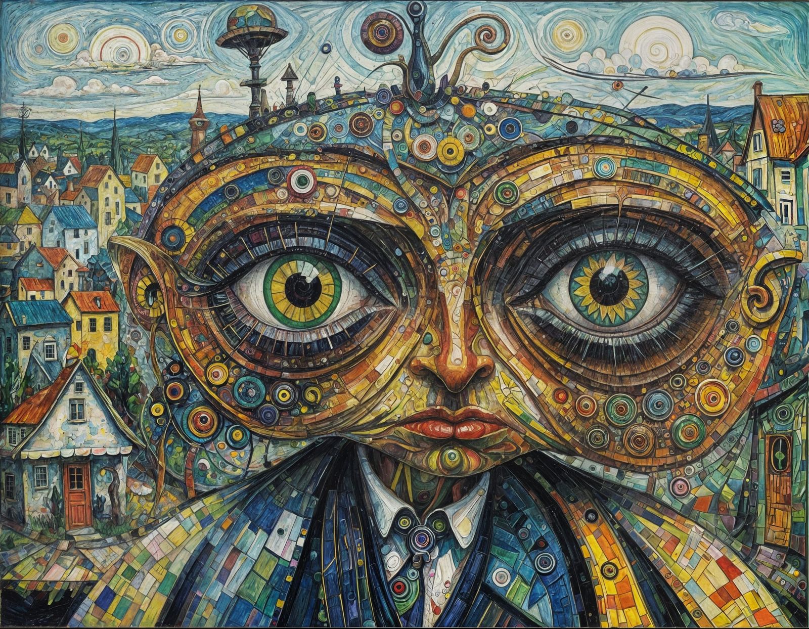 Fae Folk with Big Eyes: Post-Impressionistic Oil Painting