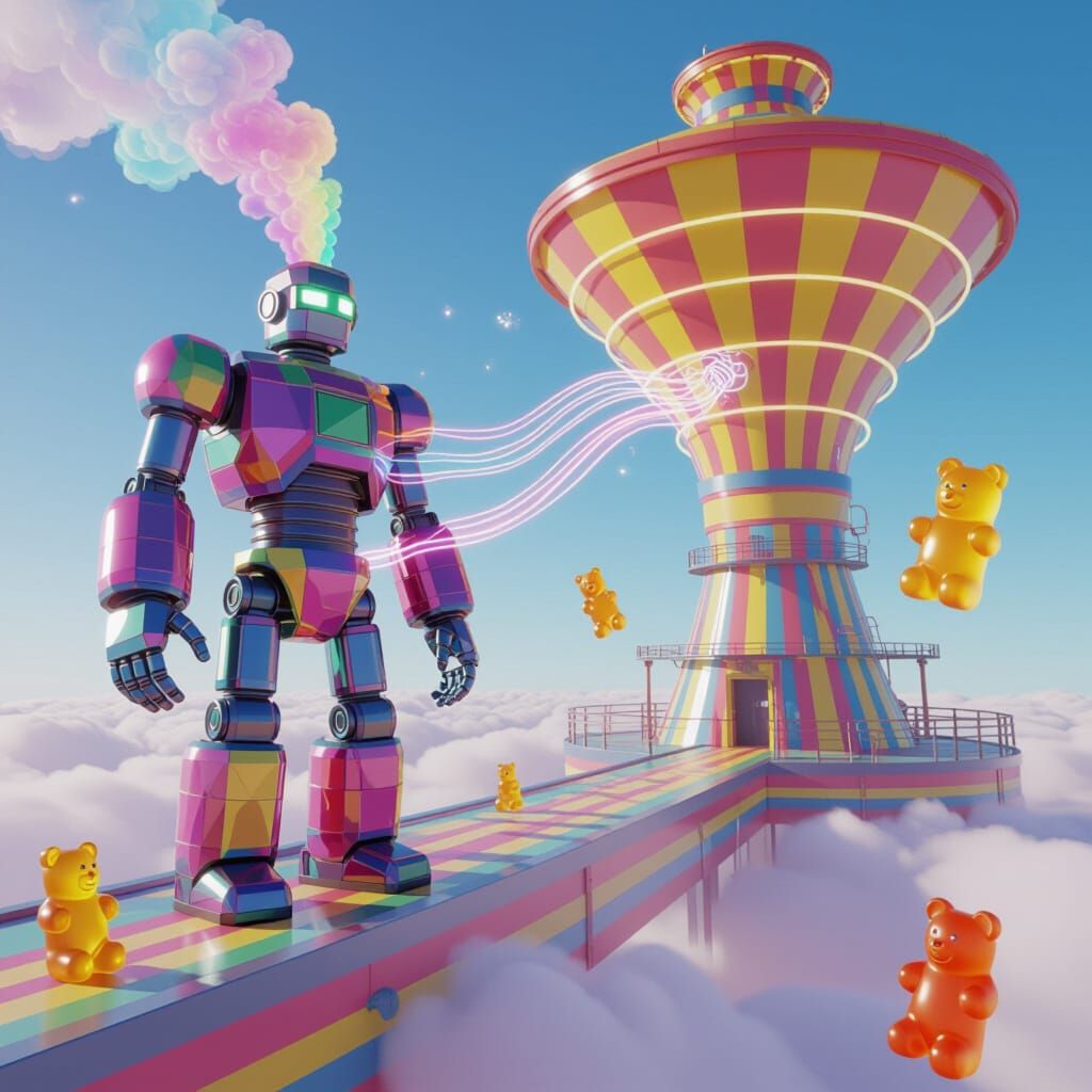 Chromatic Steam Golem in Candy Cloud Valley