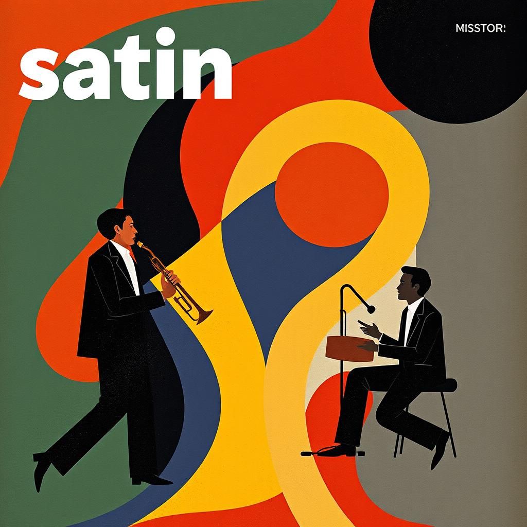 Abstract Art Album Cover for Satin Swing Jazz Band