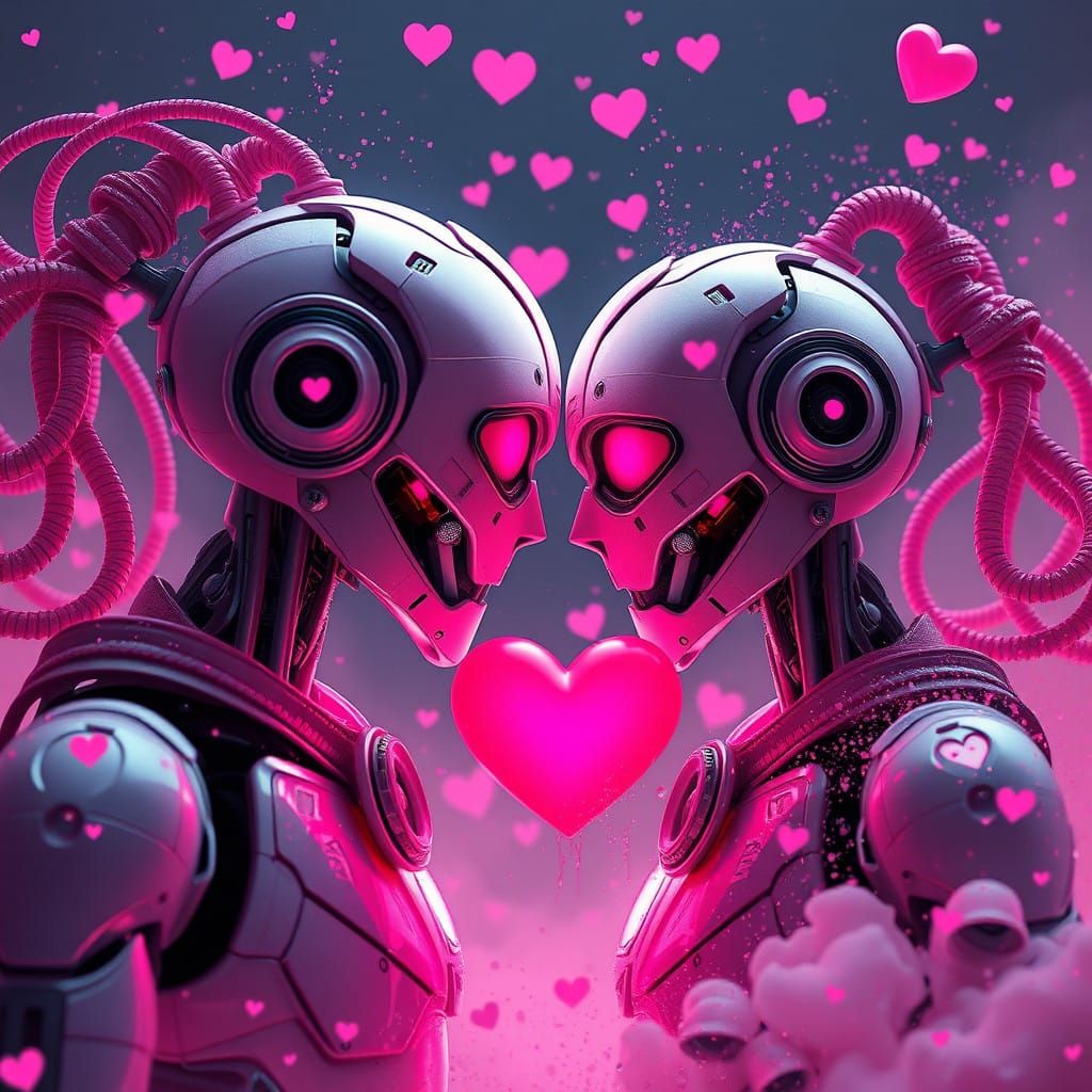 Fantastical Robots in Vibrant Pink