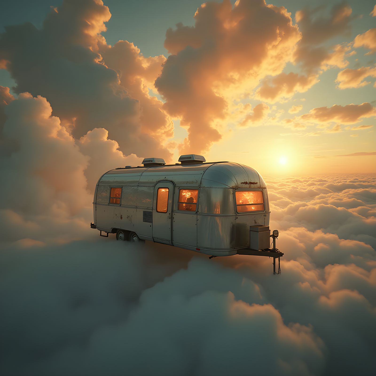 Surreal Desert Dreamcatcher Suspended in the Sky