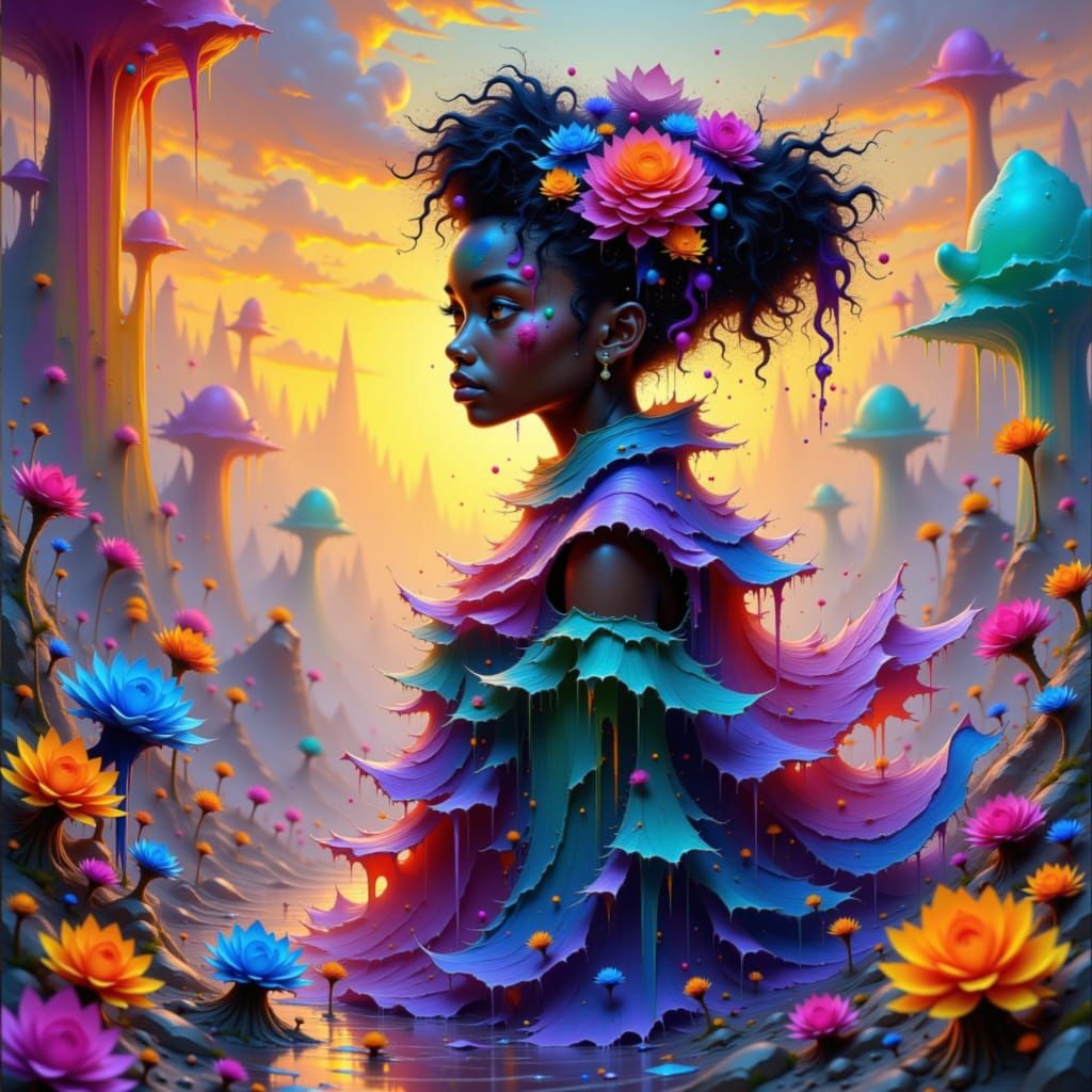 Dreamer in Fantasy World as Hyperrealistic Concept Art