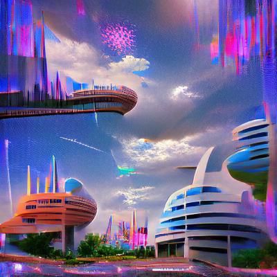 Futuristic World Generated by AI
