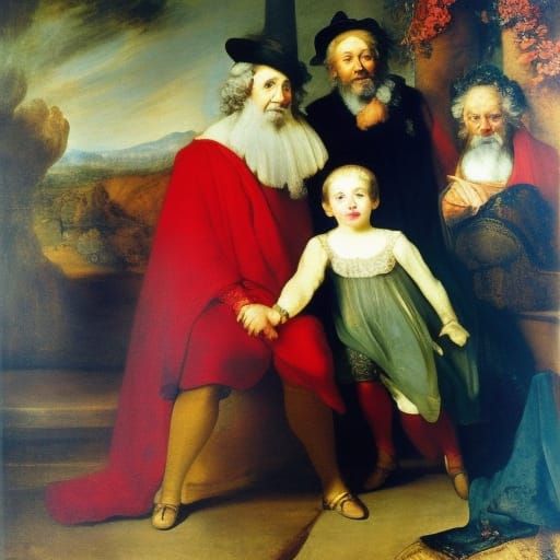 Christina in Red: Portrait Inspired by the Old Masters