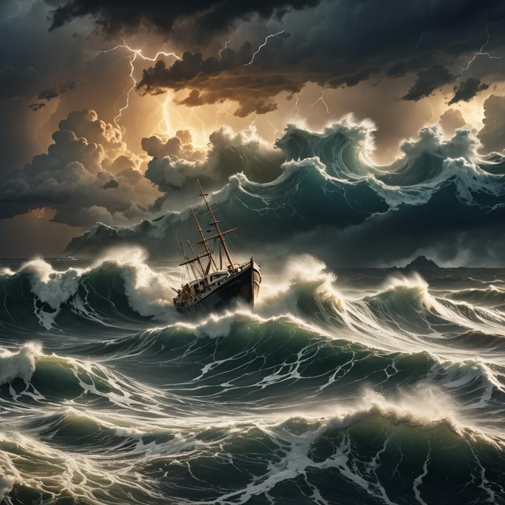 Stormy Seas: A Fantastical Ocean Concept Art