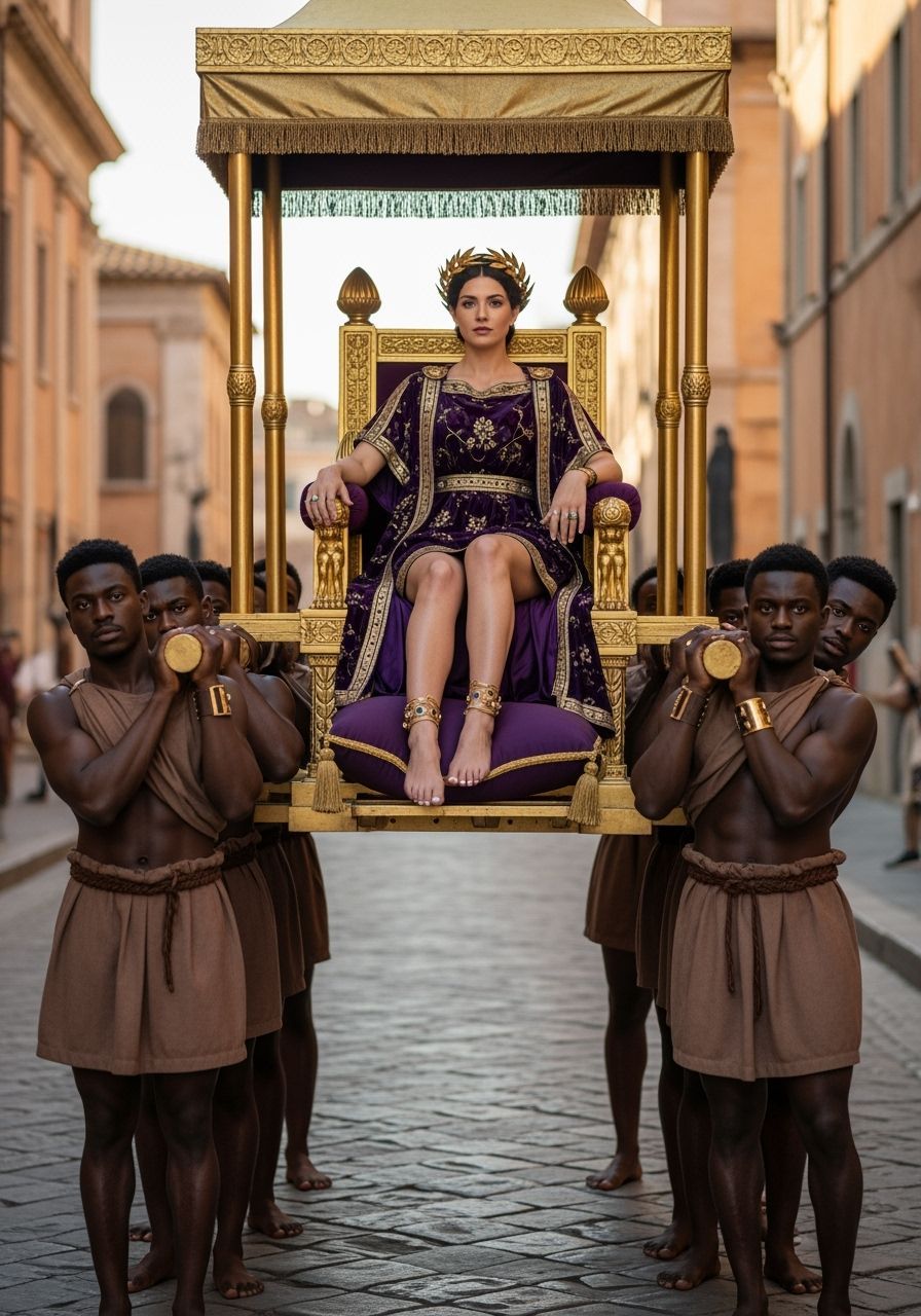 Empress Messalina on a Litter in Ancient Rome