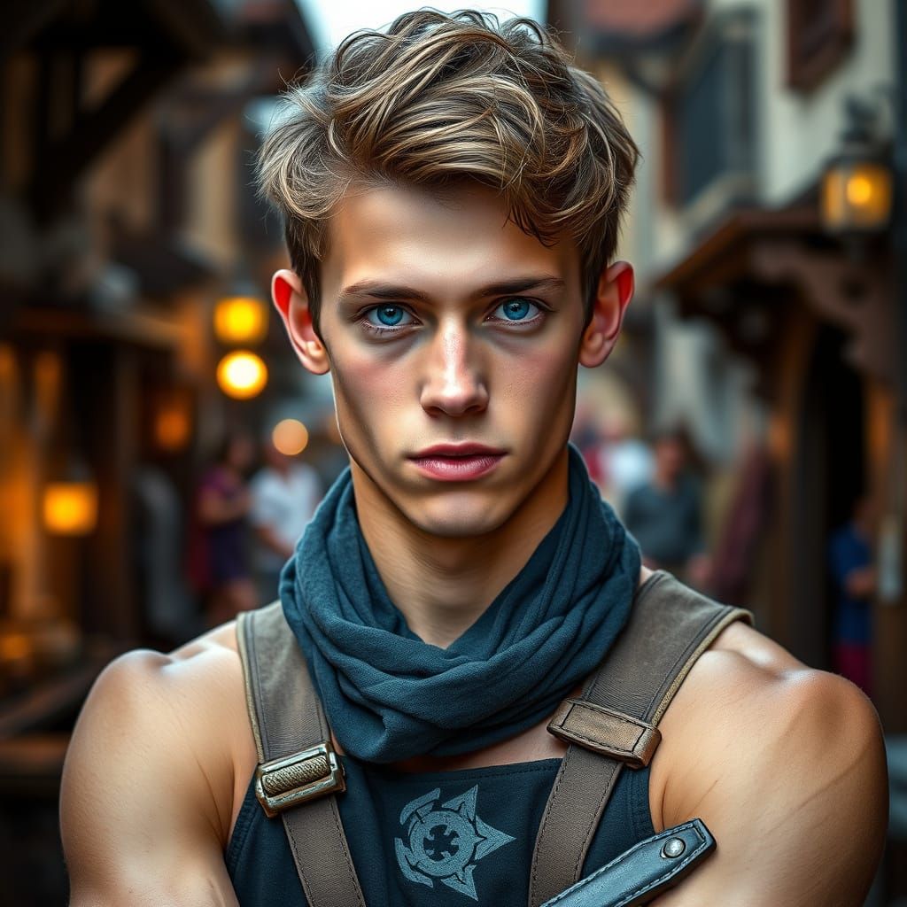 Fantasy Blacksmith Portrait with Vibrant Colors