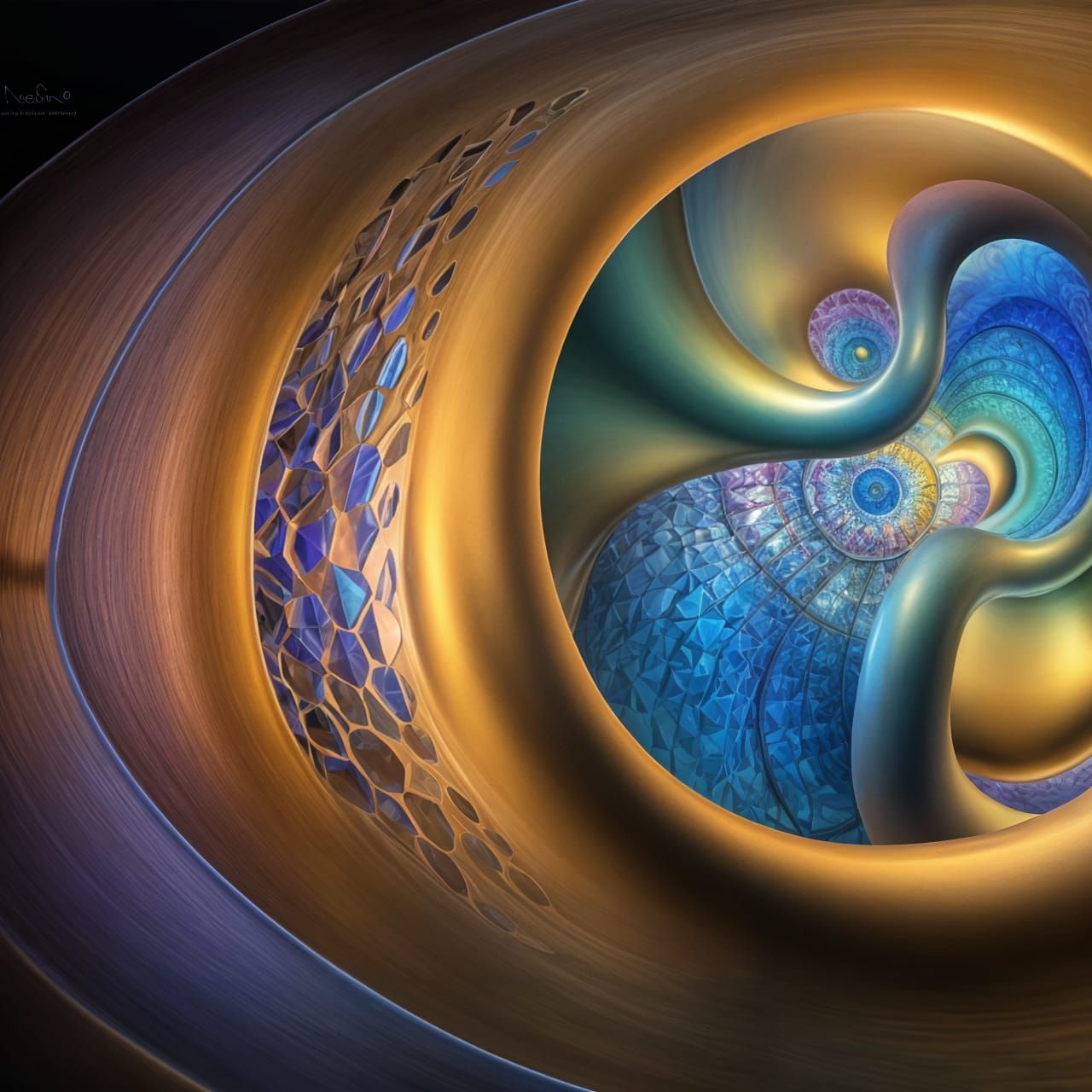 Intricate Geometric Abstract in 8k Resolution