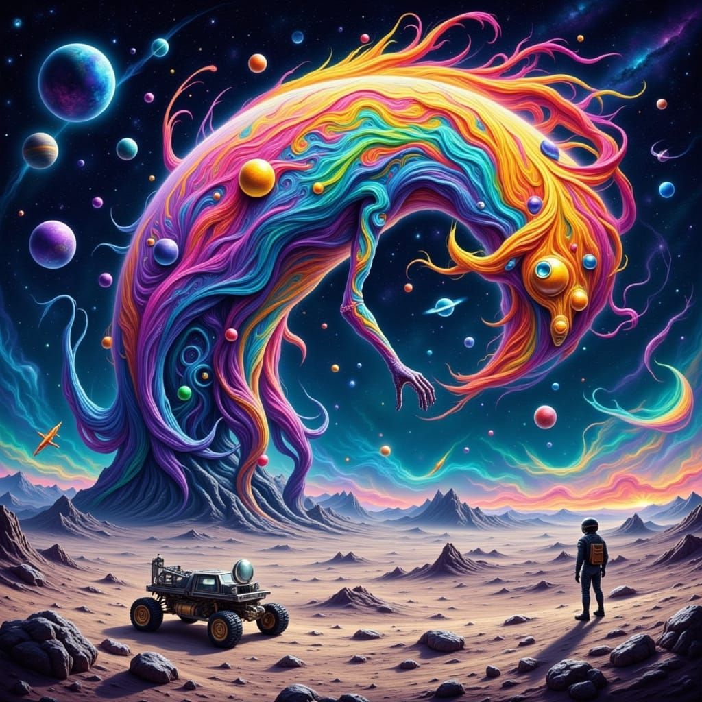 Cosmic Colossus in Vibrant Hues