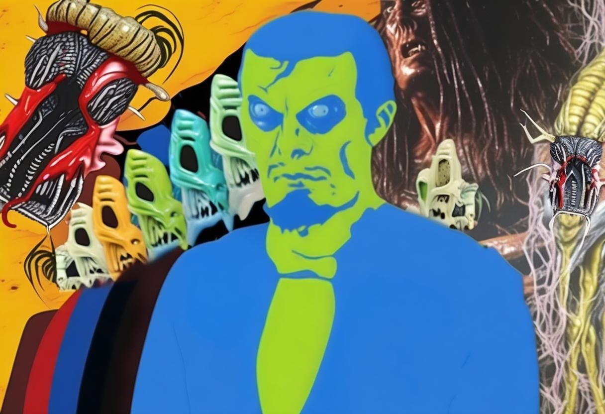 Kclownwave Centipede Larvae Predator in Cronenberg Style