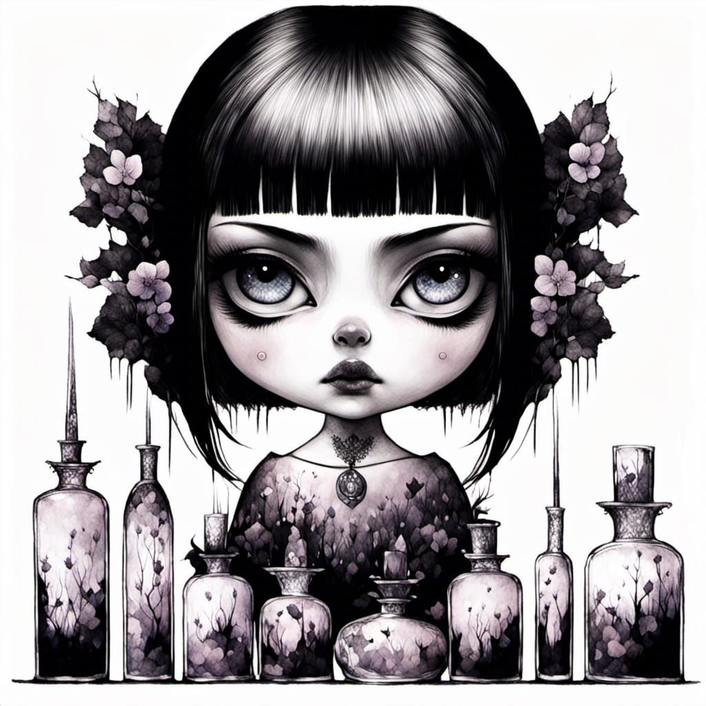 Dynamic Liquid Ink Abstract Design