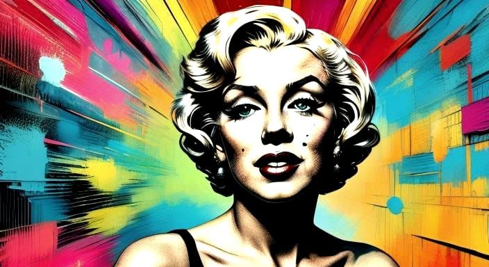 Marilyn Monroe Photorealistic Pop Art Portrait